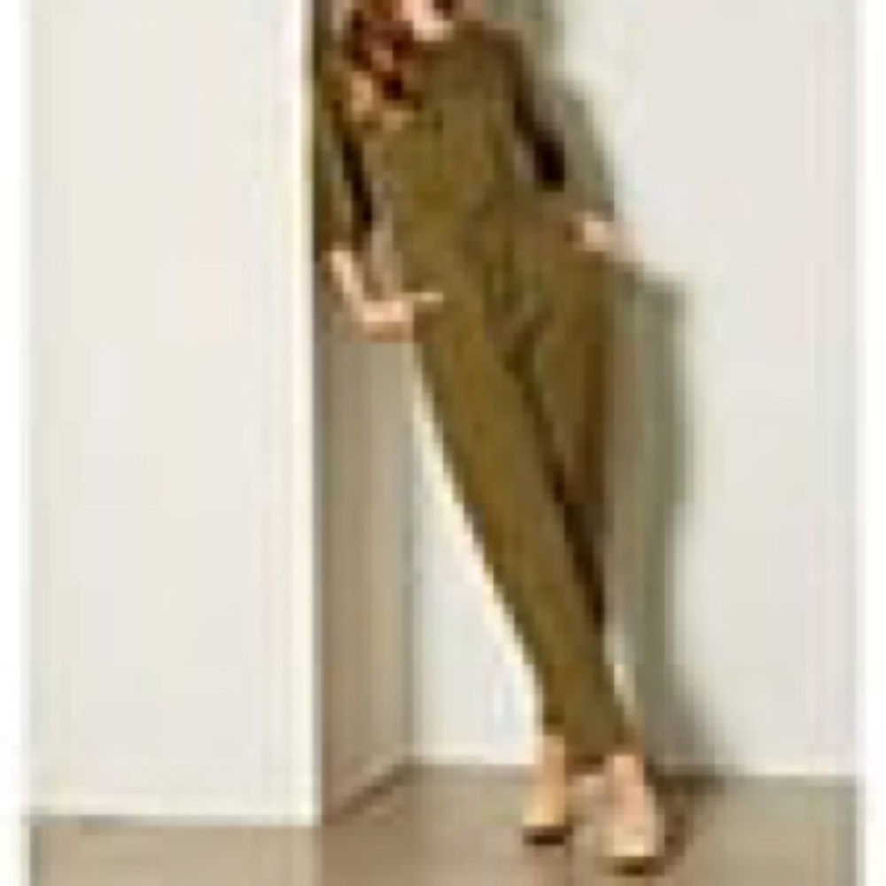 NWT olive green jumpsuit.size2 100% cotton